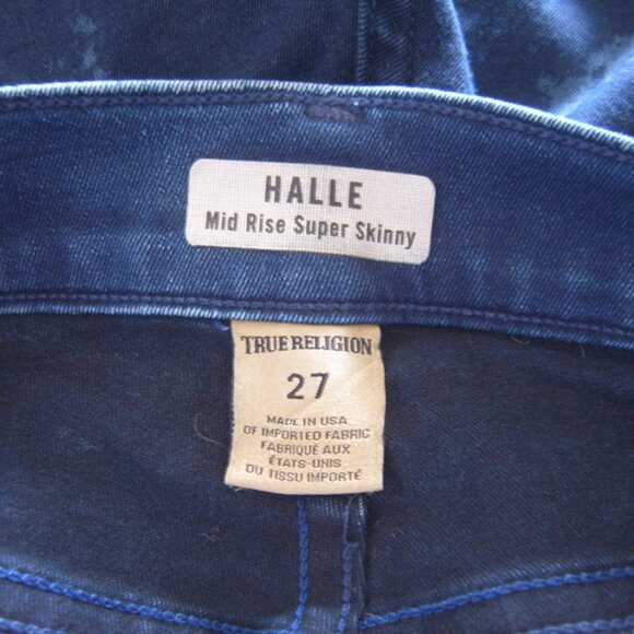 Like New Excellent Condition True Religion Women Jeans sz 27 Made in USA - Picture 3 of 3